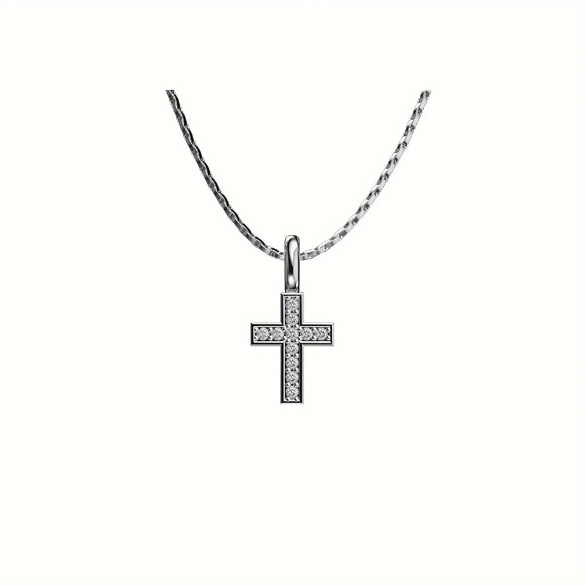 Men's Cross Necklace Black Zircon | Urban Style-5