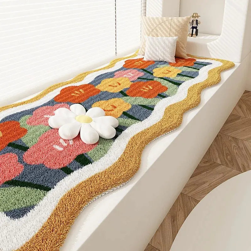 Home Rectangle Rug Floral Cashmere | Elegant Touch 4