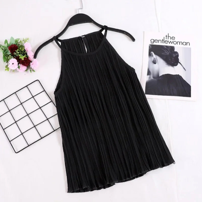 Variant image for Women Tank Top Amber Chiffon | Summer Chic-6