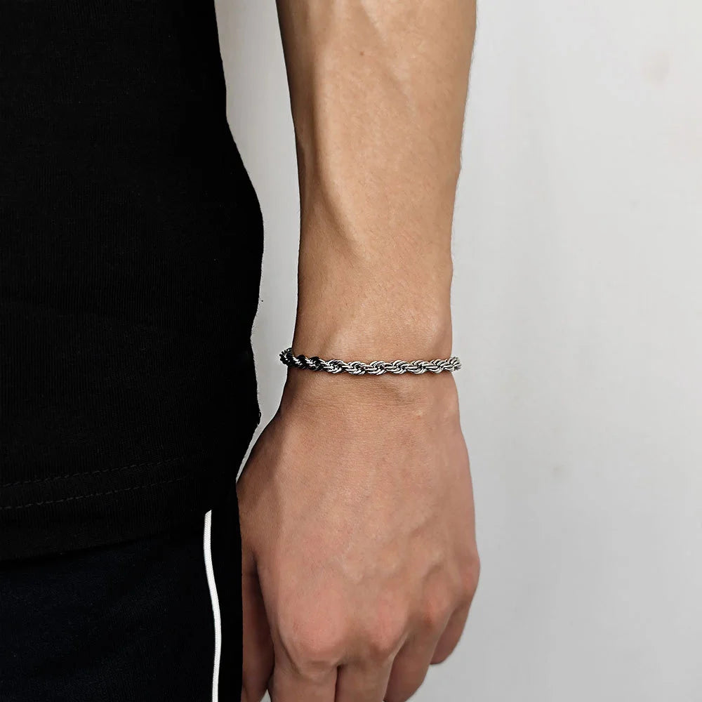 Variant image for Men's Bracelet Gold Stainless Steel Twist Chain | Trendsetter-2