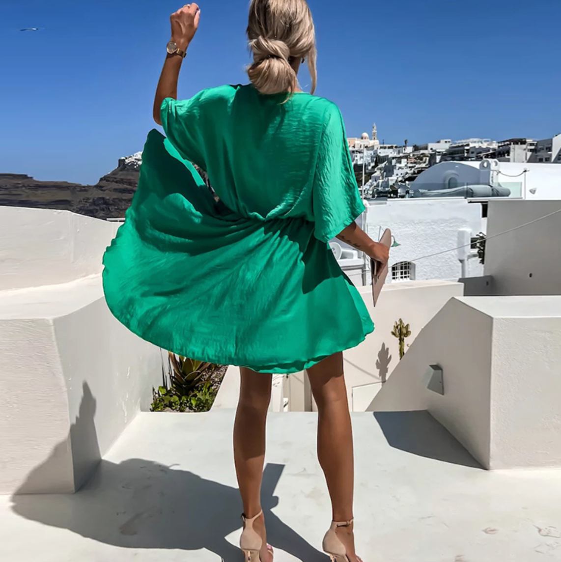 Women Elegant Style Dress with Flutter Sleeves | Andrea