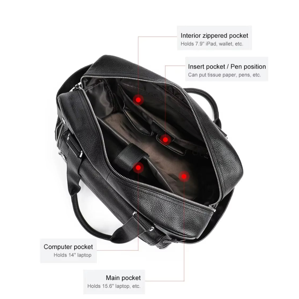 Men’s Leather Travel Bag | Ethan