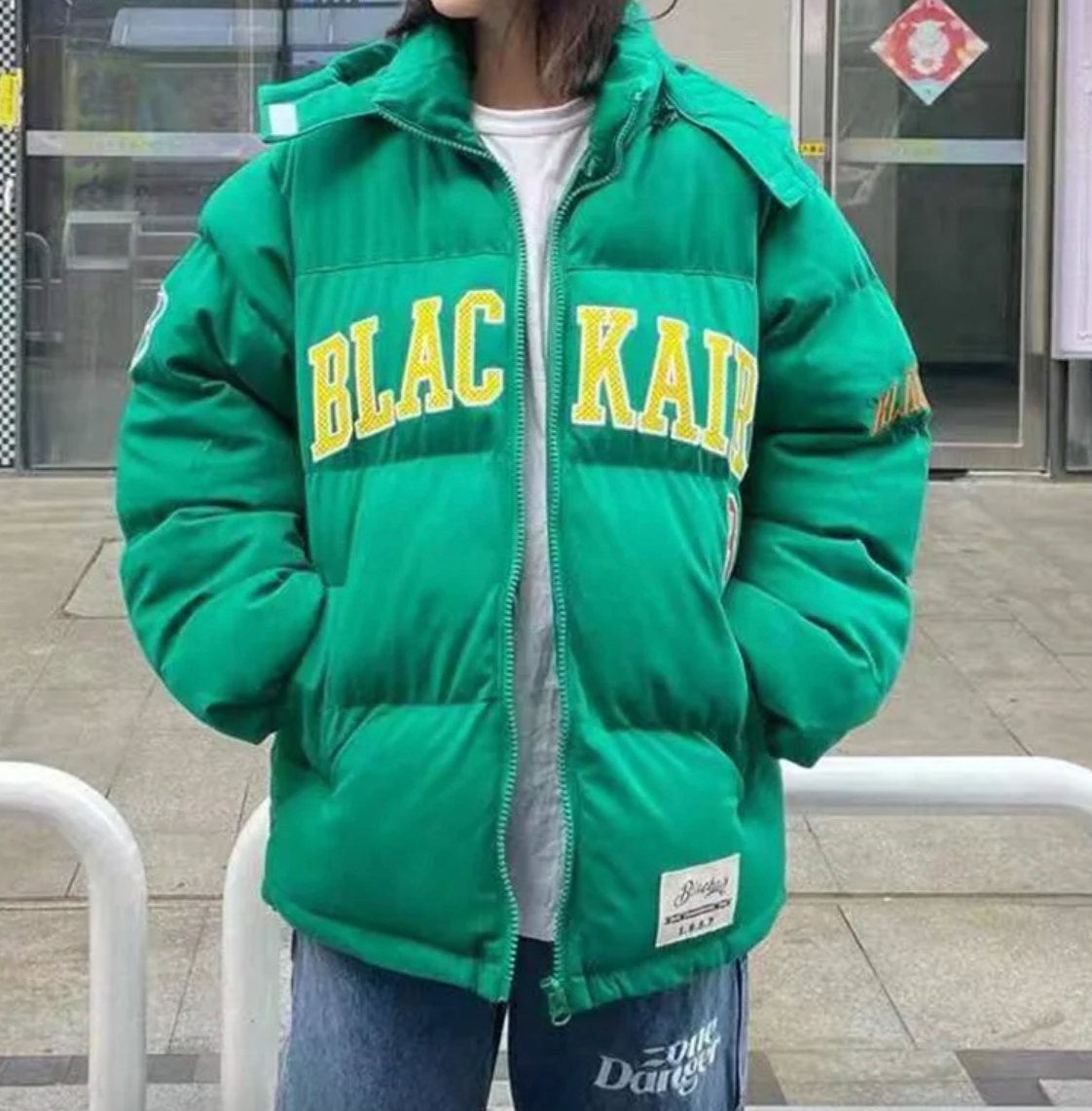Women Retro Varsity Puffer Jacket | Rozelyn
