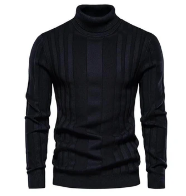 Men Ribbed Knit Turtleneck Sweater | Ivan