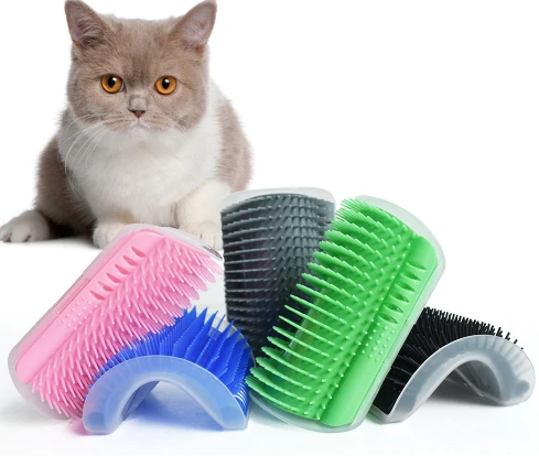 Cat Self Grooming Wall Scratcher Black Plastic | Kitty Korner-3