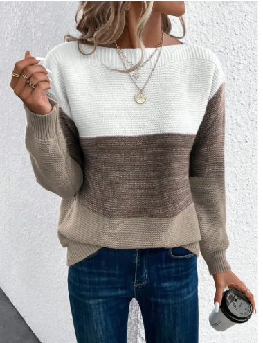Women Knit Sweater Multi-Color Acrylic | Heidi-2
