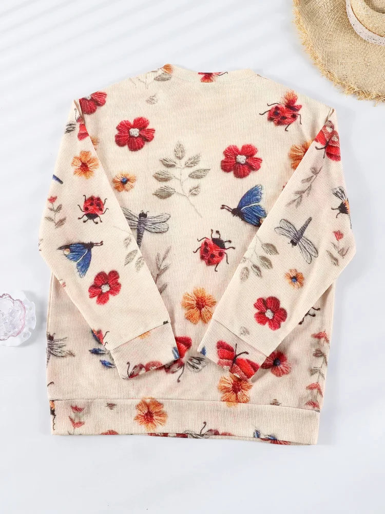 Women Floral Knit Sweater | Havilah