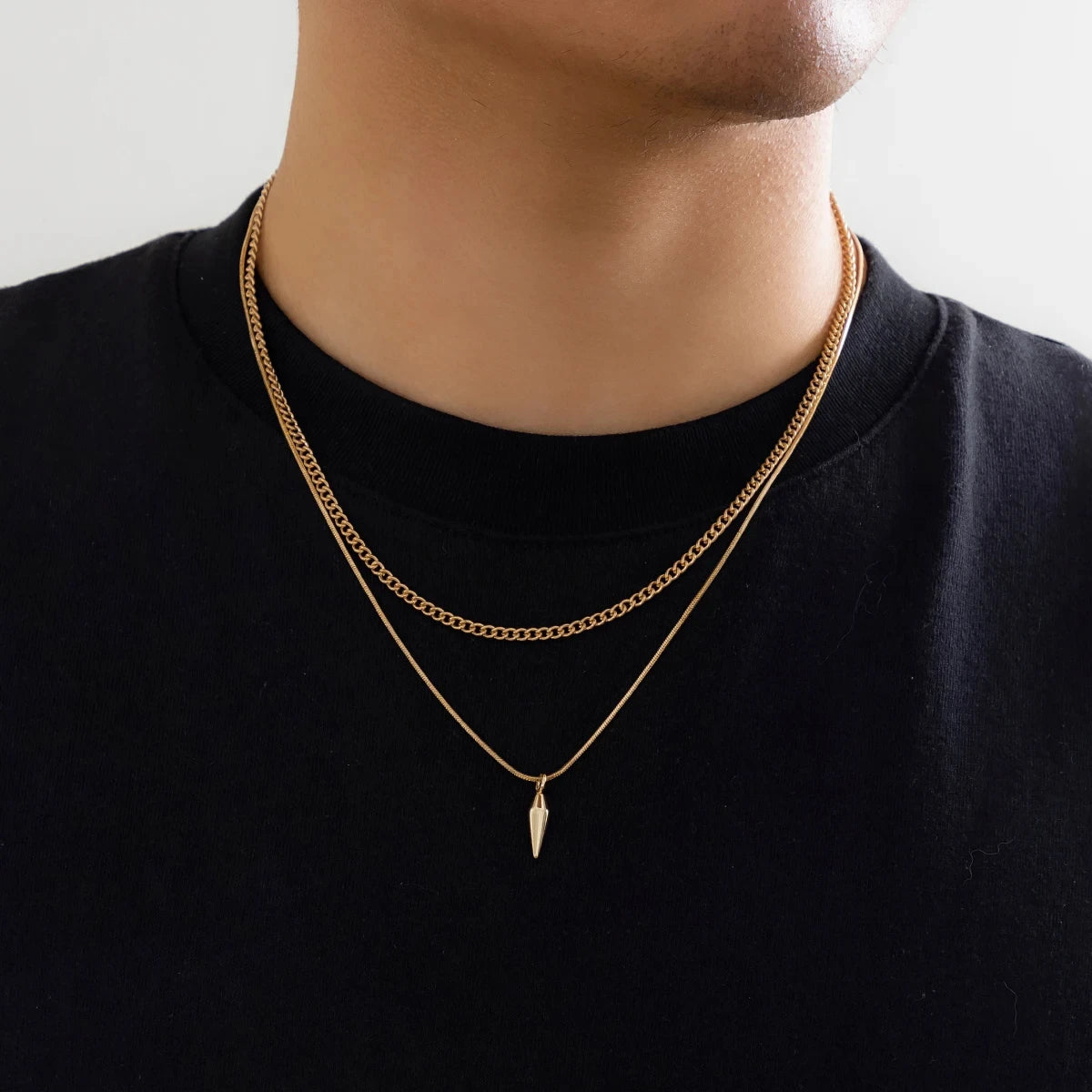 Men Snake Chain Necklace Silver Stainless Steel | Urban Style-3