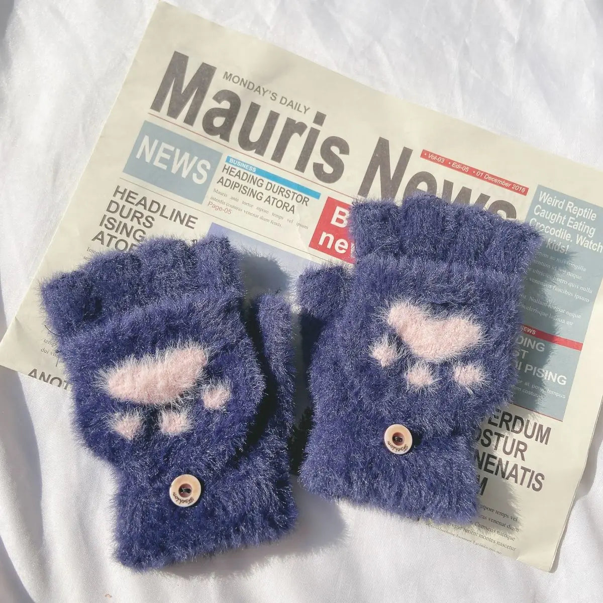 Harriet - Flip Mink Mittens for Women - Soft & Convertible