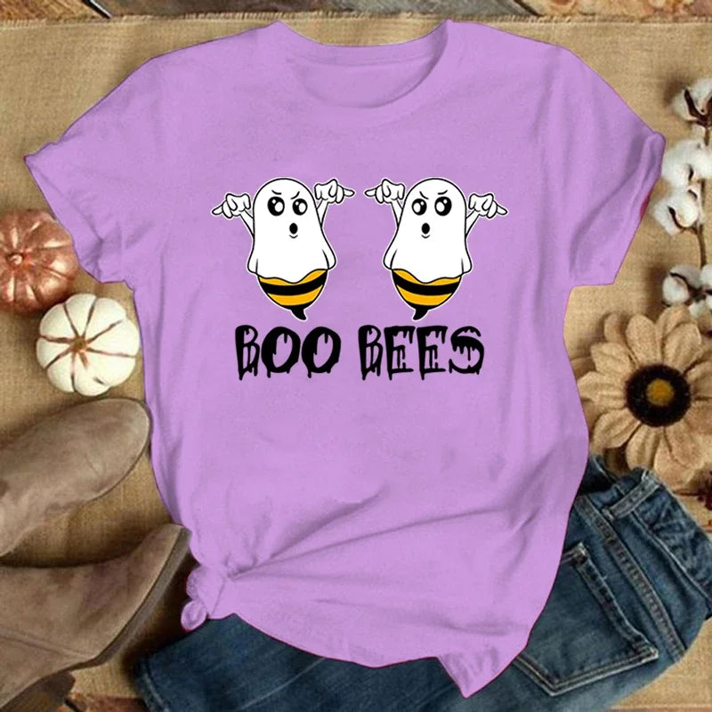 Variant image for Women T-Shirt Black Cotton | Boo Bees-44