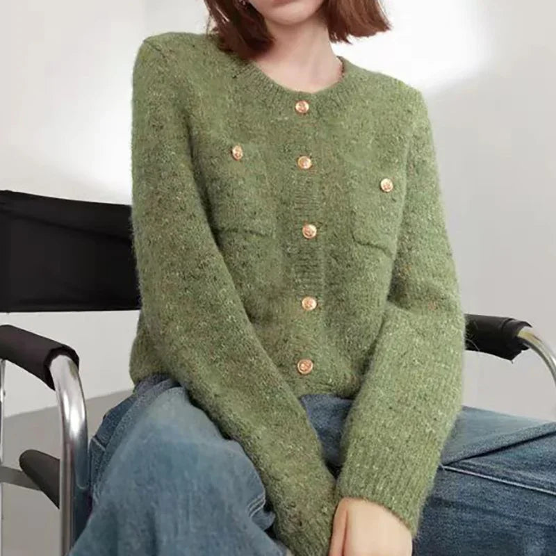 Women Knitted Button-Up Cardigan | Charlene