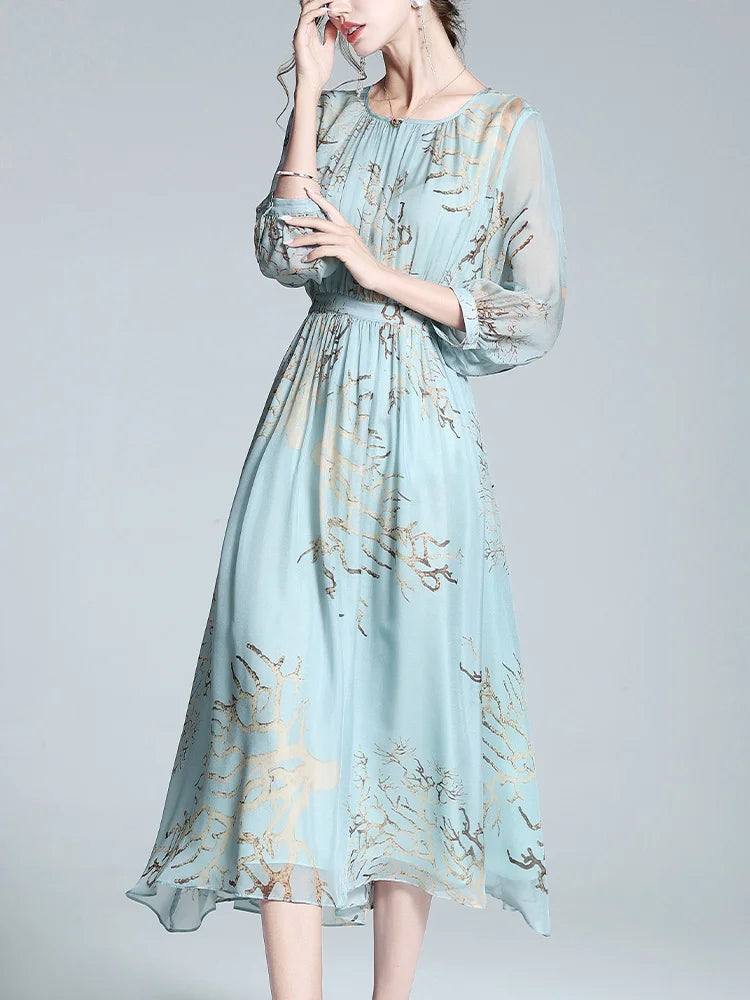 Elegant Embroidered Midi Dress | Maricel