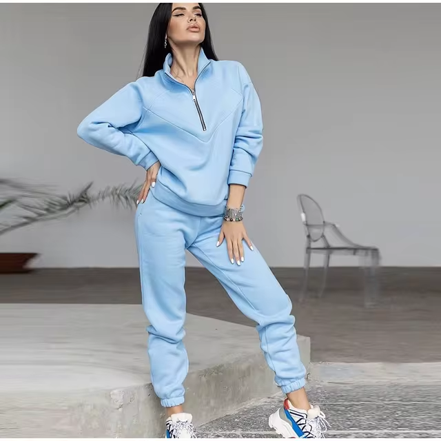 Women Quarter-Zip Tracksuit Set | Lirienne