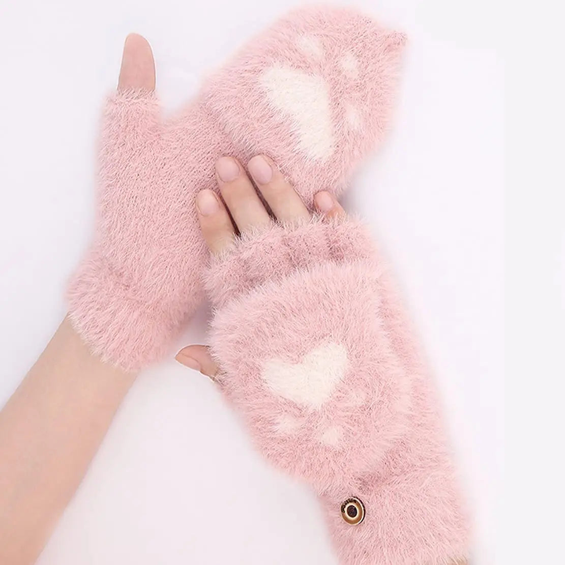 Harriet - Flip Mink Mittens for Women - Soft & Convertible