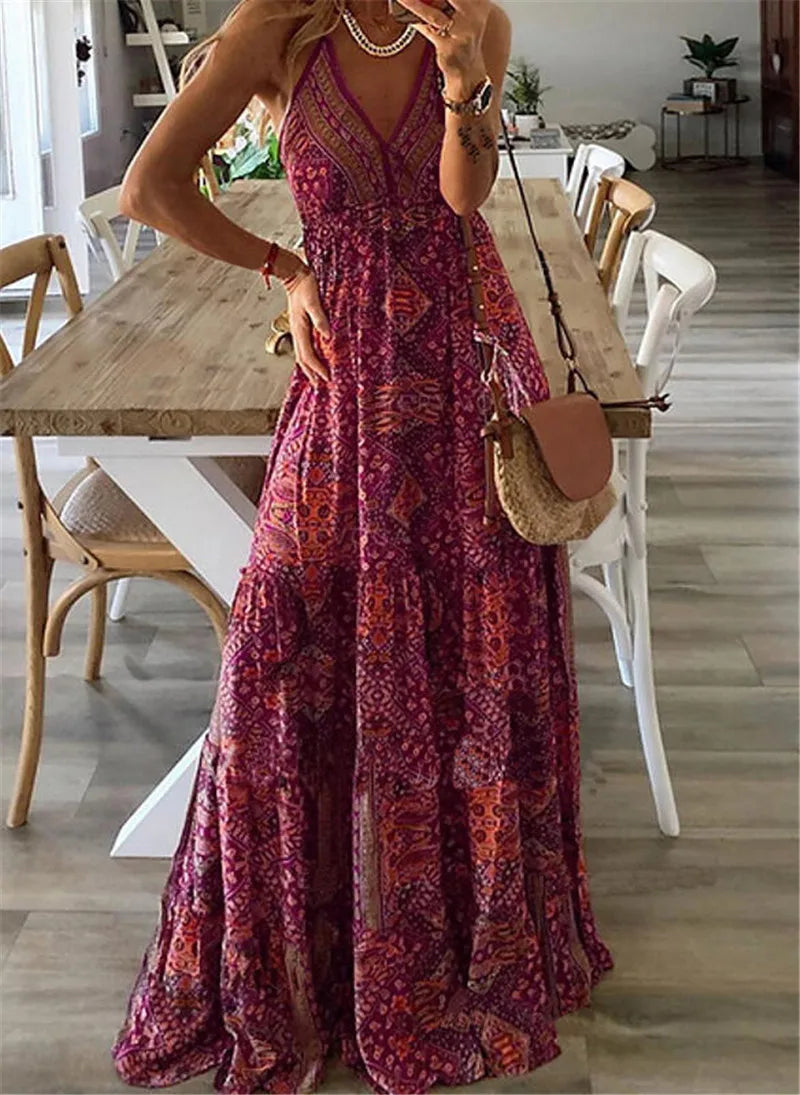 Women Boho Printed Maxi Dress | Seraphina