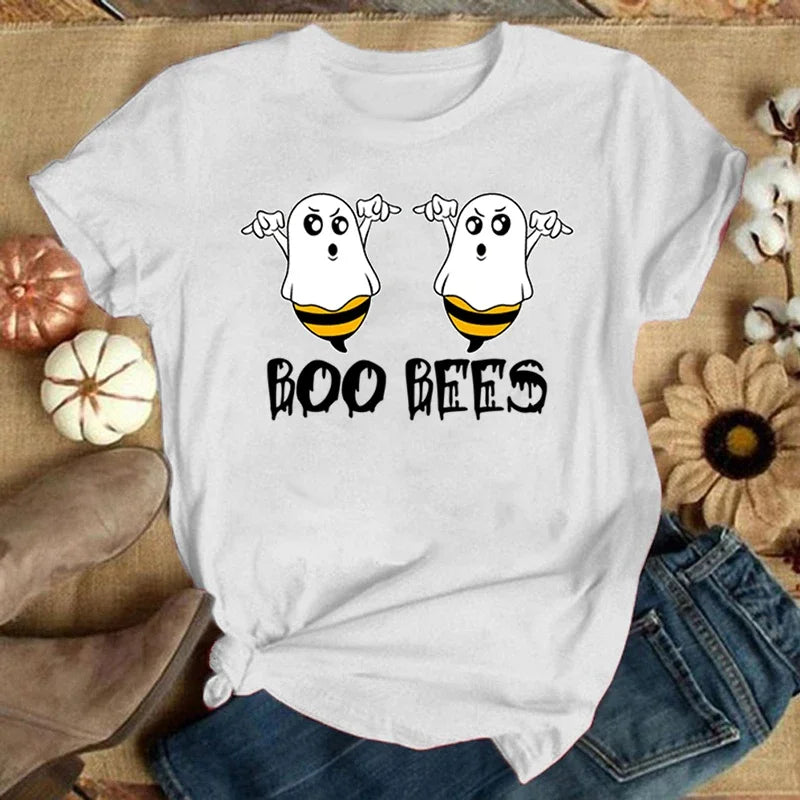 Variant image for Women T-Shirt Black Cotton | Boo Bees-51