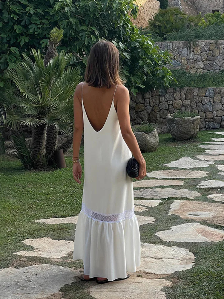 Women Flowy Lace Maxi Dress | Jovanna