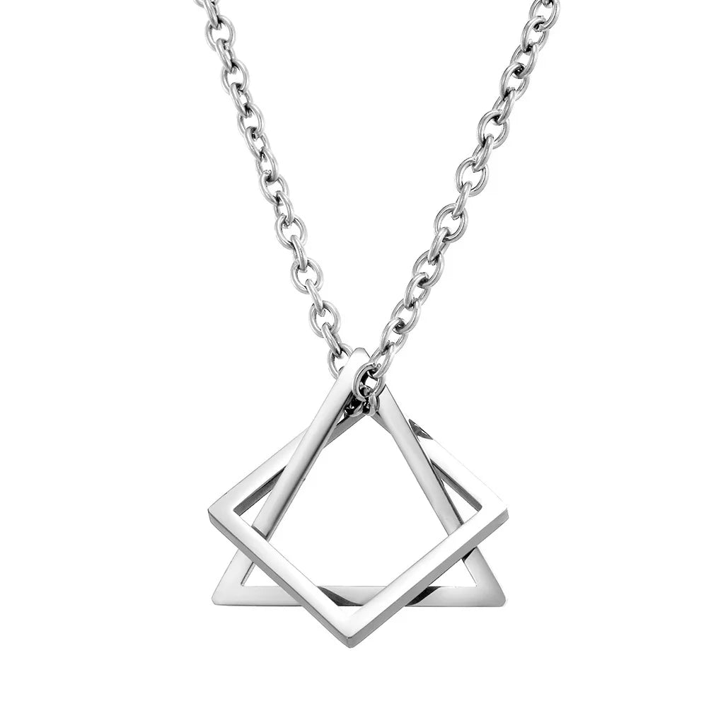 Variant image for Men's Pendant Necklace Silver Stainless Steel | Urban Style-11