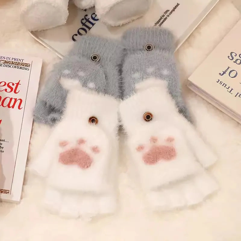 Harriet - Flip Mink Mittens for Women - Soft & Convertible