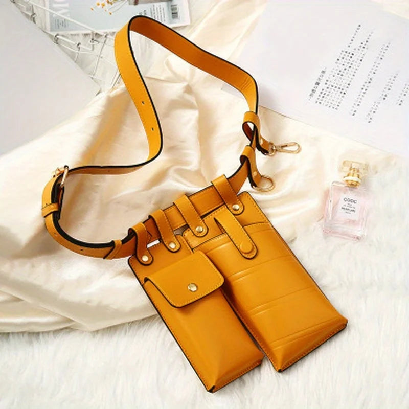 Women Dual Pocket Leather Utility Belt | Issy