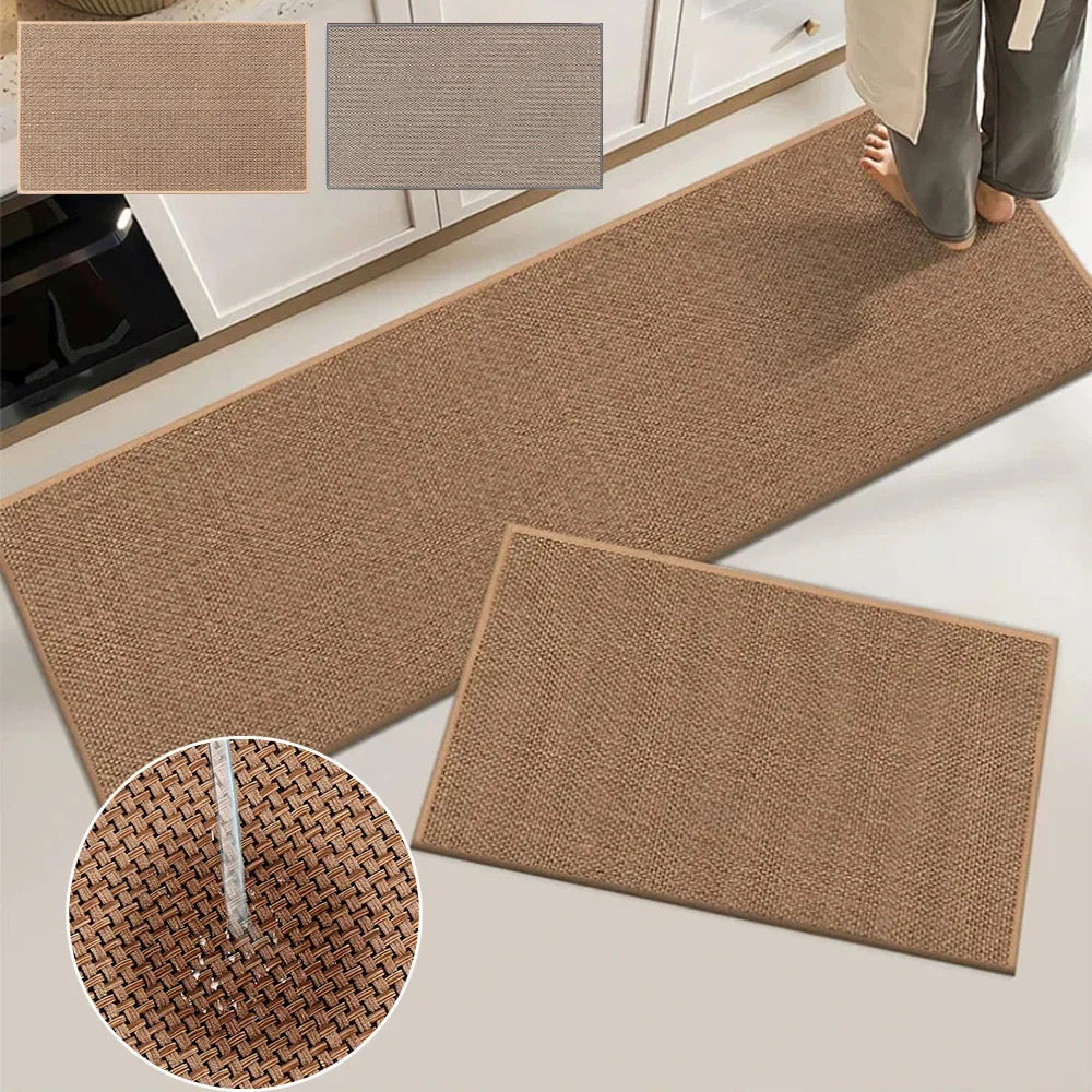 Non-Slip Bath Mat Beige Jute | CozyStep 2