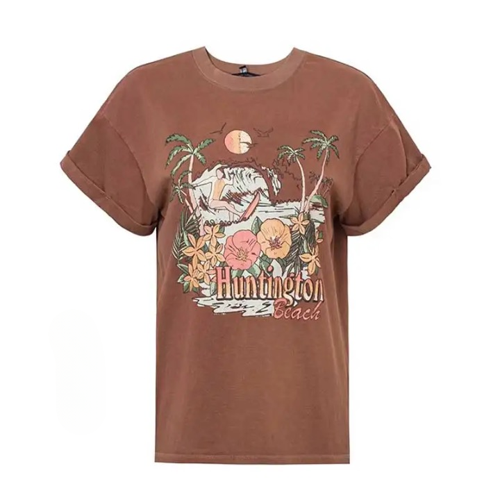 Women Bohemian Palm Beach Graphic Print T-Shirt | Lorelei