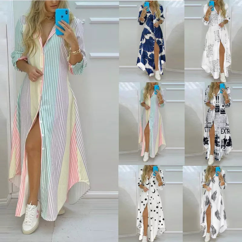Women Beach Dress Maxi with Prints | Boho