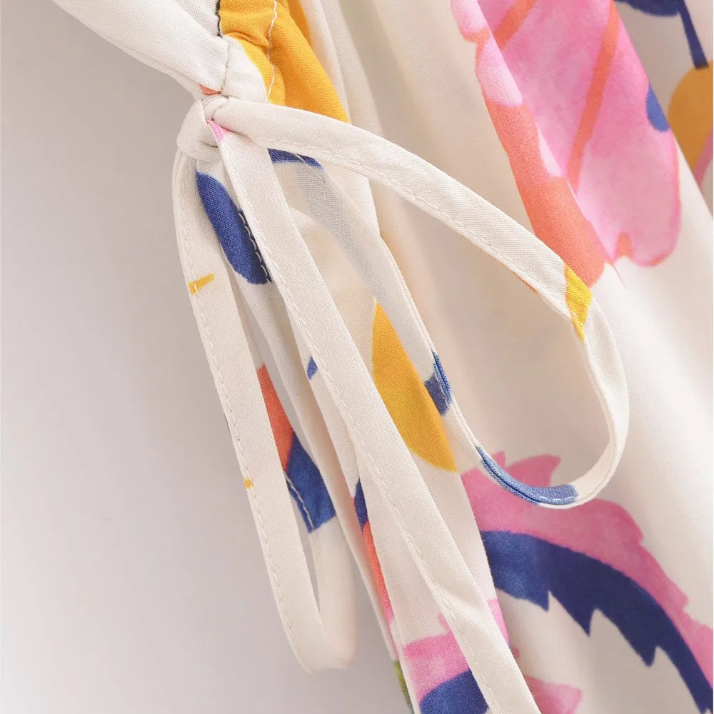 Women Palm Print Batwing Sleeve Maxi Dress | Natasha