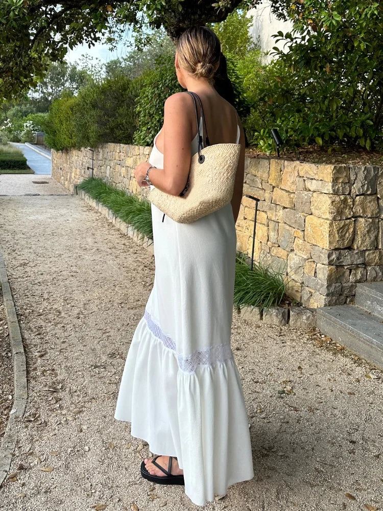 Women Flowy Lace Maxi Dress | Jovanna