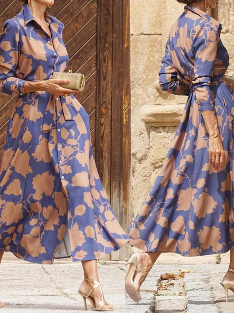 Floral Button-Up Maxi Dress | Emerald