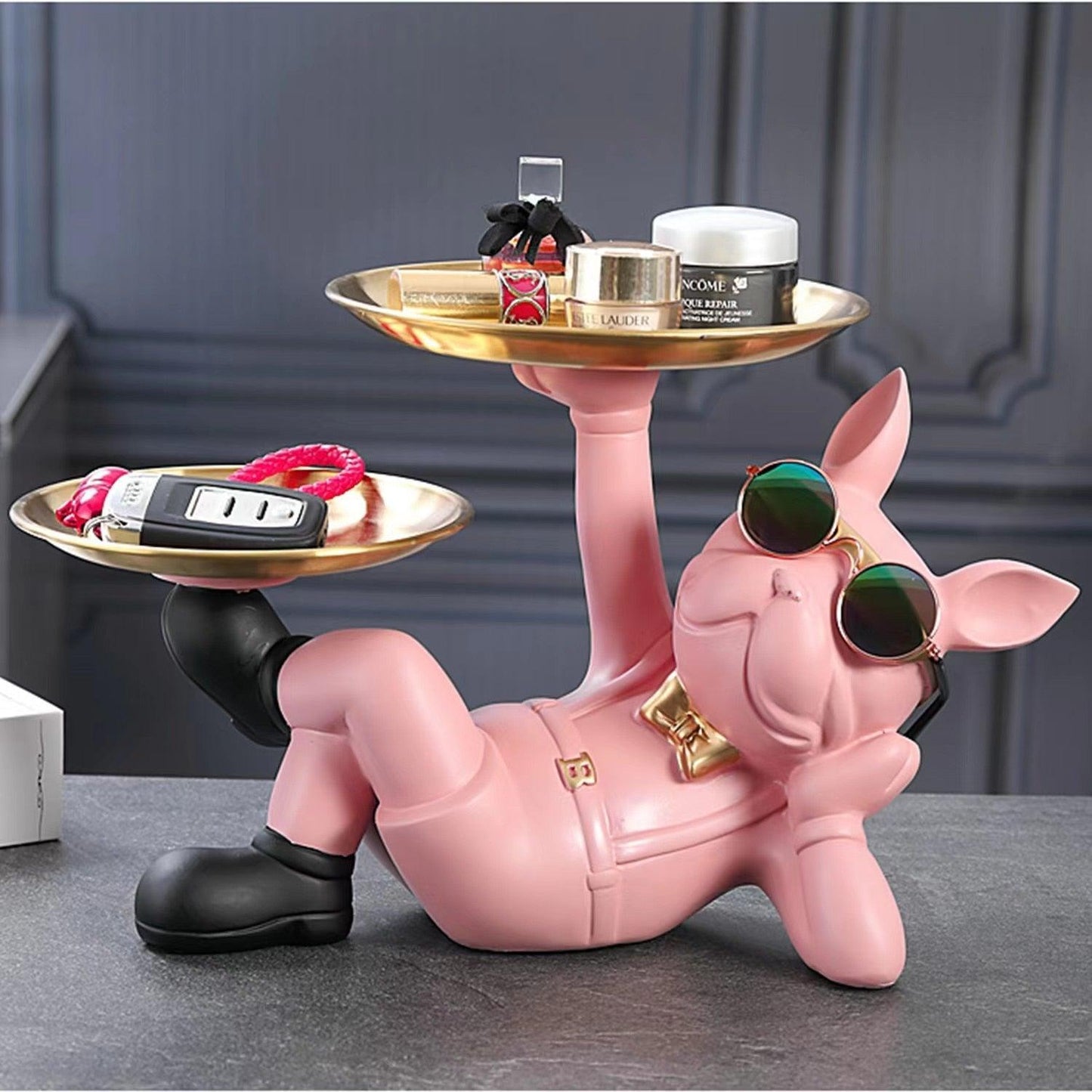 Variant image for Home Decor Bulldog Object Holder Resin | Charming Organizer-5