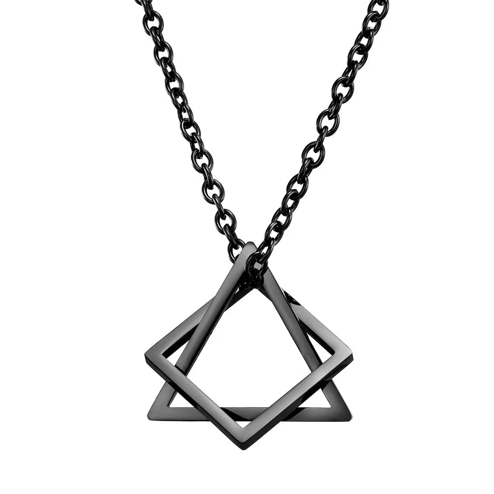Men's Pendant Necklace Silver Stainless Steel | Urban Style-5