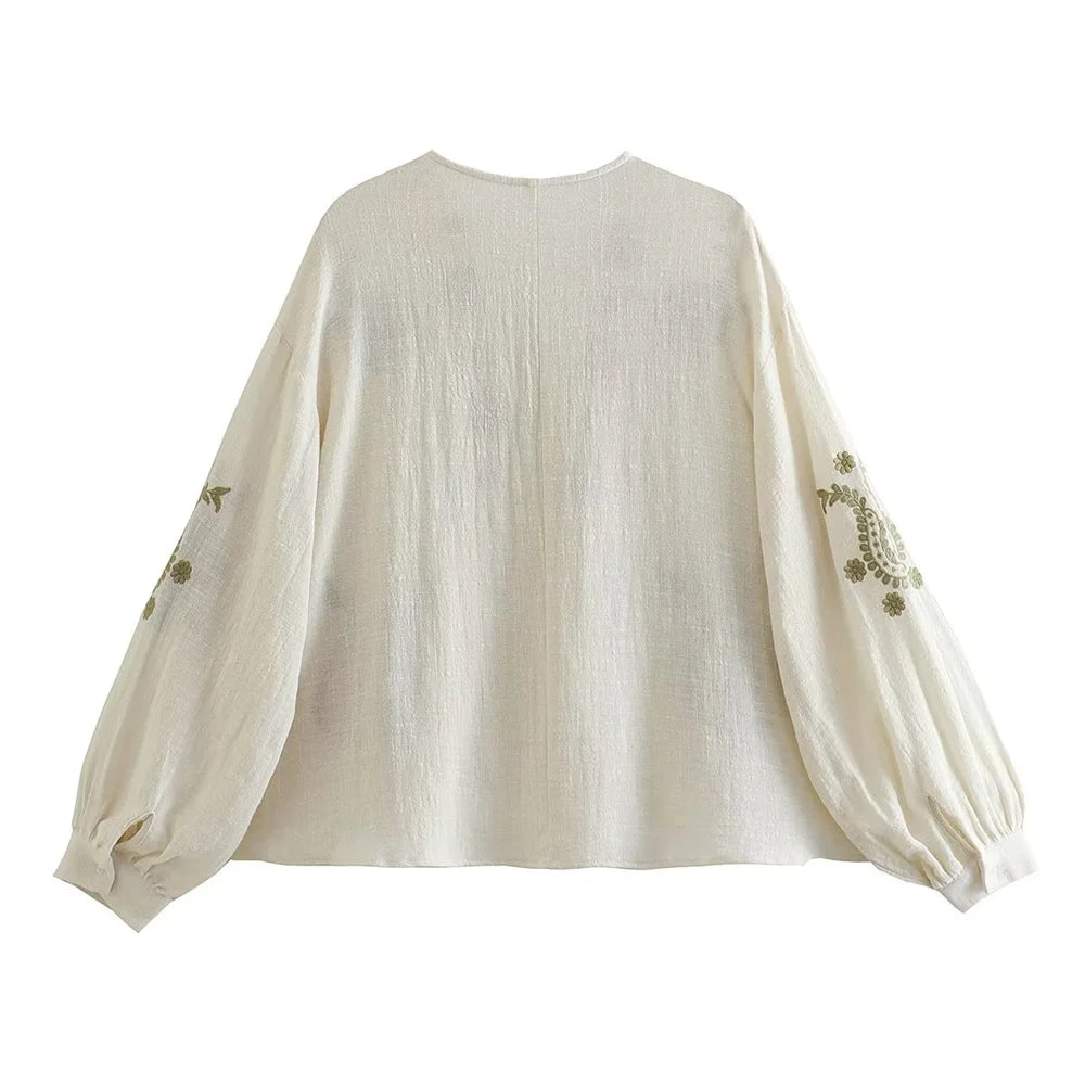 Women Embroidered Boho Blouse | Amara