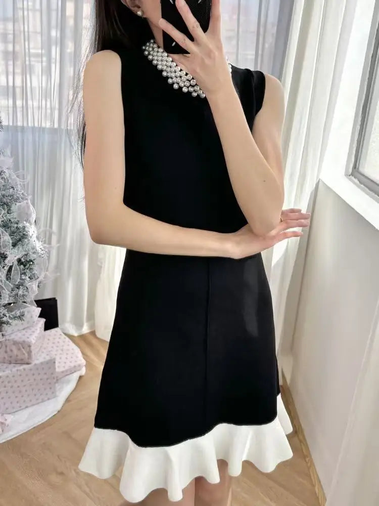 Women Striped Knit Trumpet Dress | Editha