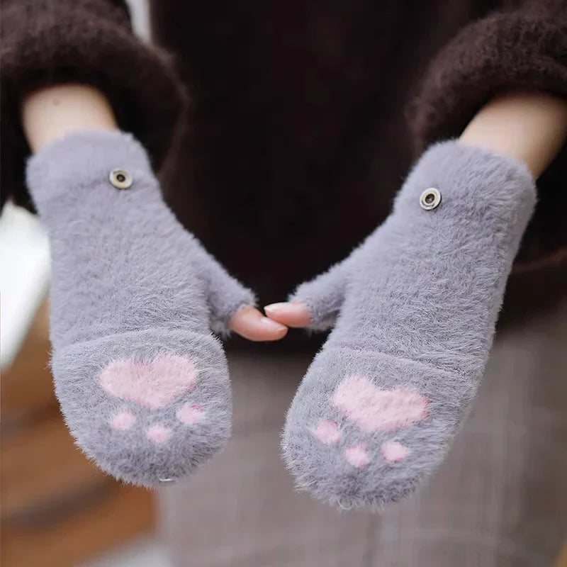 Harriet - Flip Mink Mittens for Women - Soft & Convertible