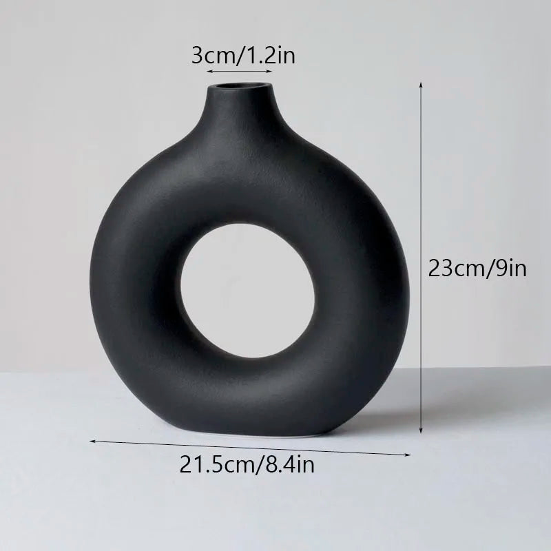 Variant image for Decorative White Ceramic Vase Minimalist | Elegance-6
