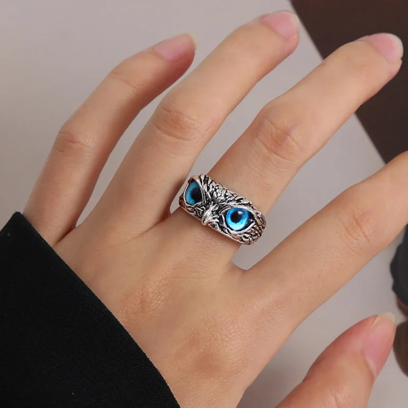 Unisex Owl Head Statement Ring | Halvon