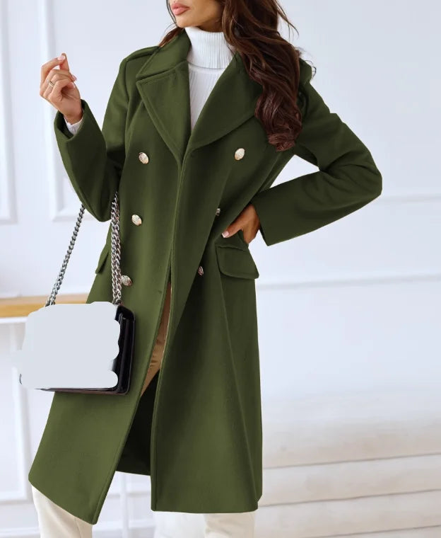 Women Classic Double-Breasted Coat | Wilma