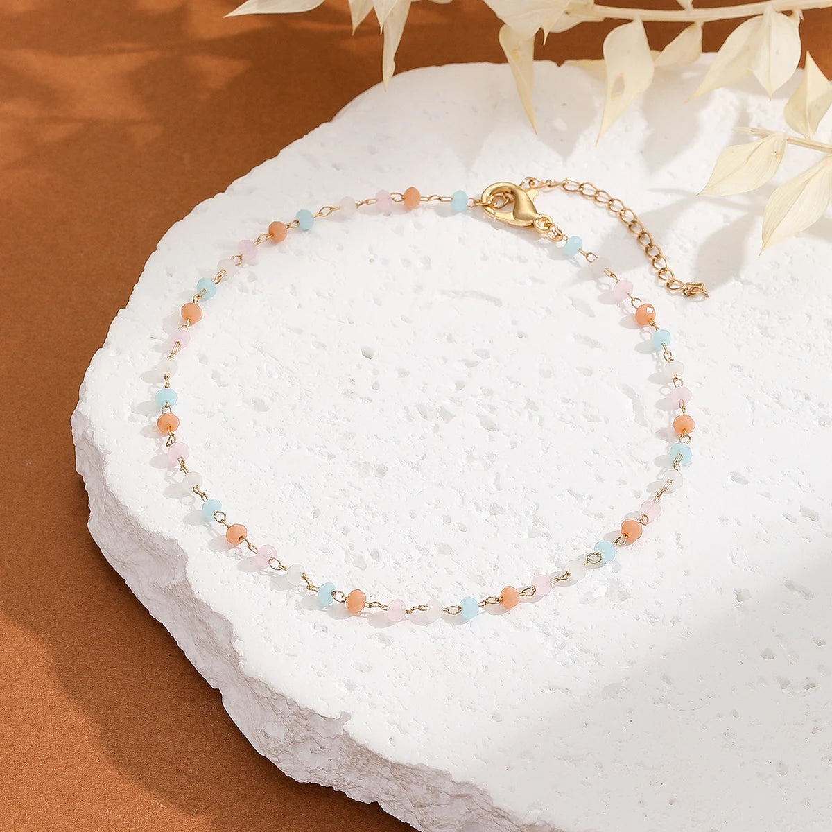 Women Pastel Beaded Anklet | Arianwyn