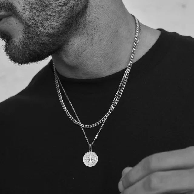 Variant image for Men's Necklace Gold Stainless Steel Cuban Link Chain | Urban Explorer-1