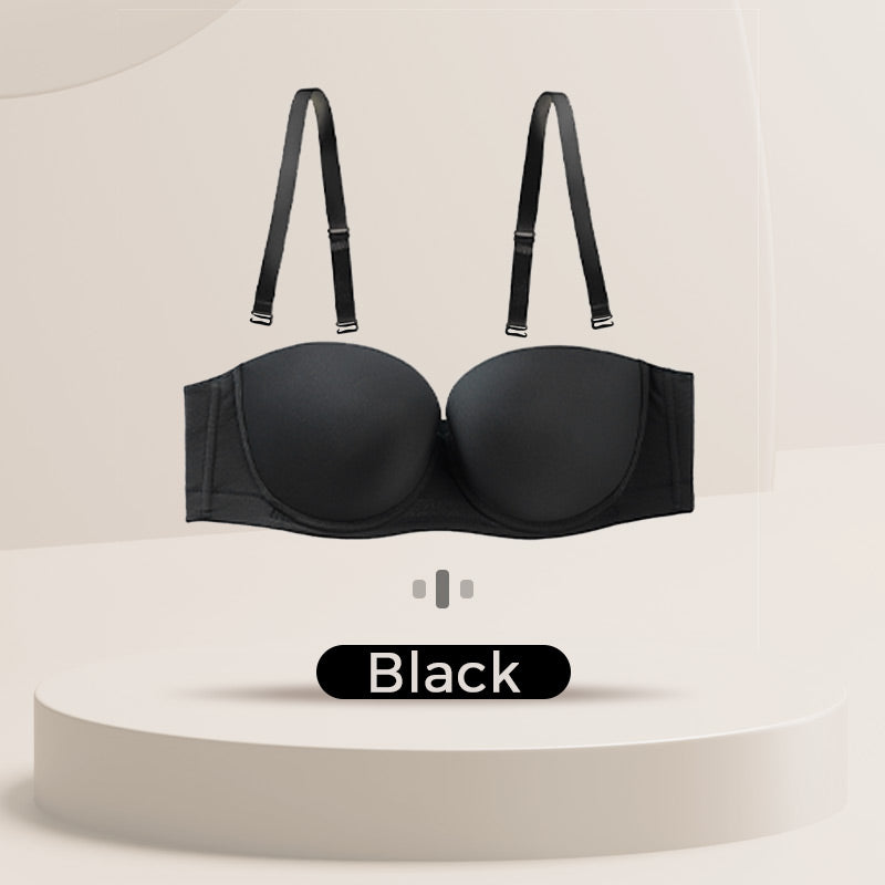 Seamless Strapless Convertible Bandeau Bra with Full Support