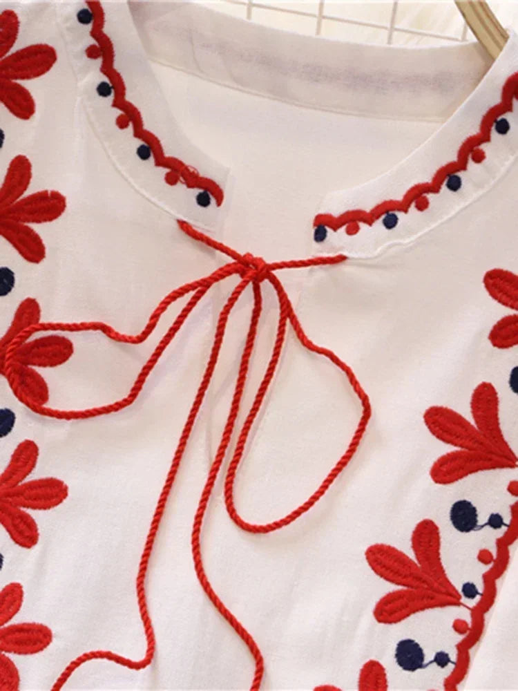 Women Bohemian Embroidered Tunic Dress | Kassandra