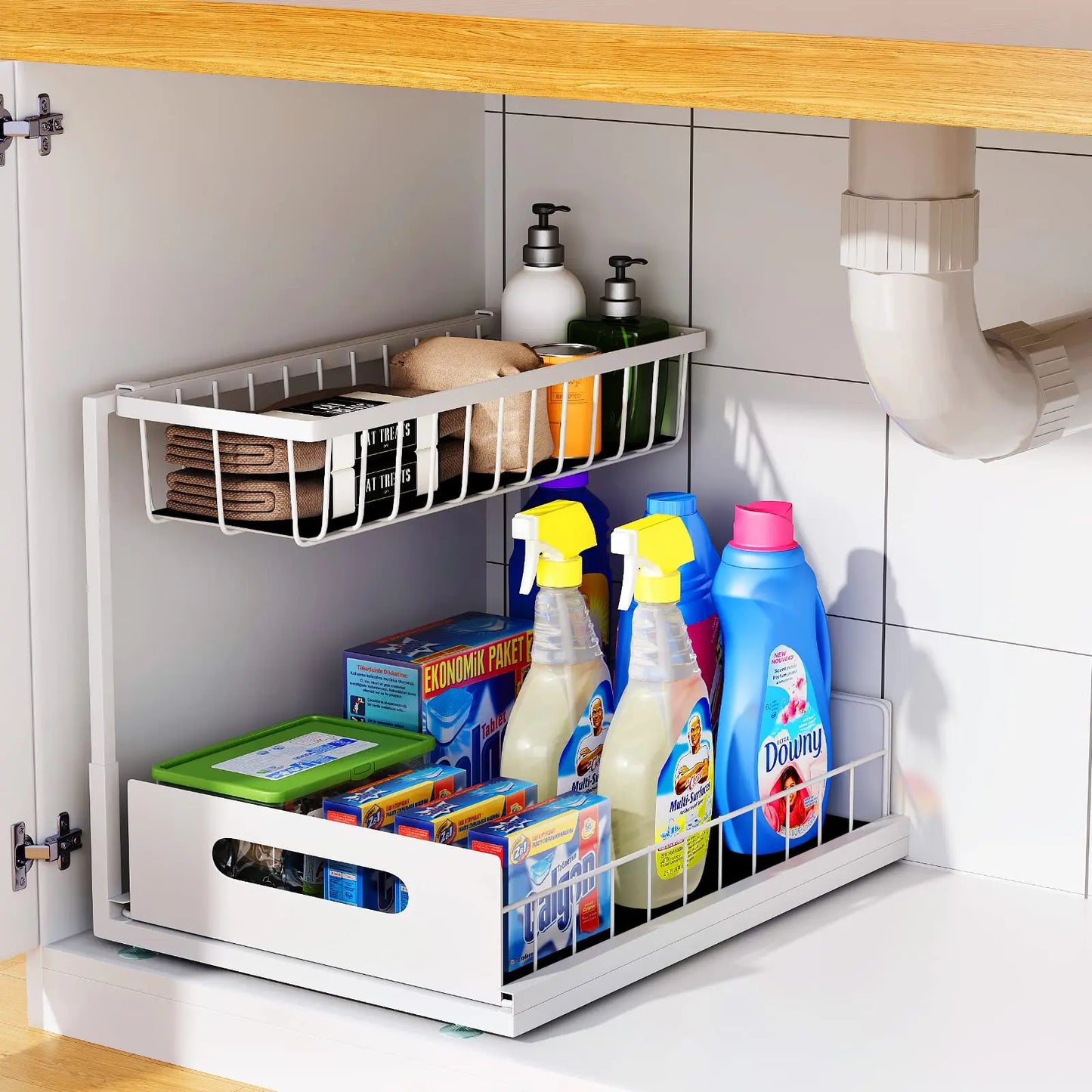 Variant image for Closet Organizer Metal Compact Storage | Essential Home Solution-1