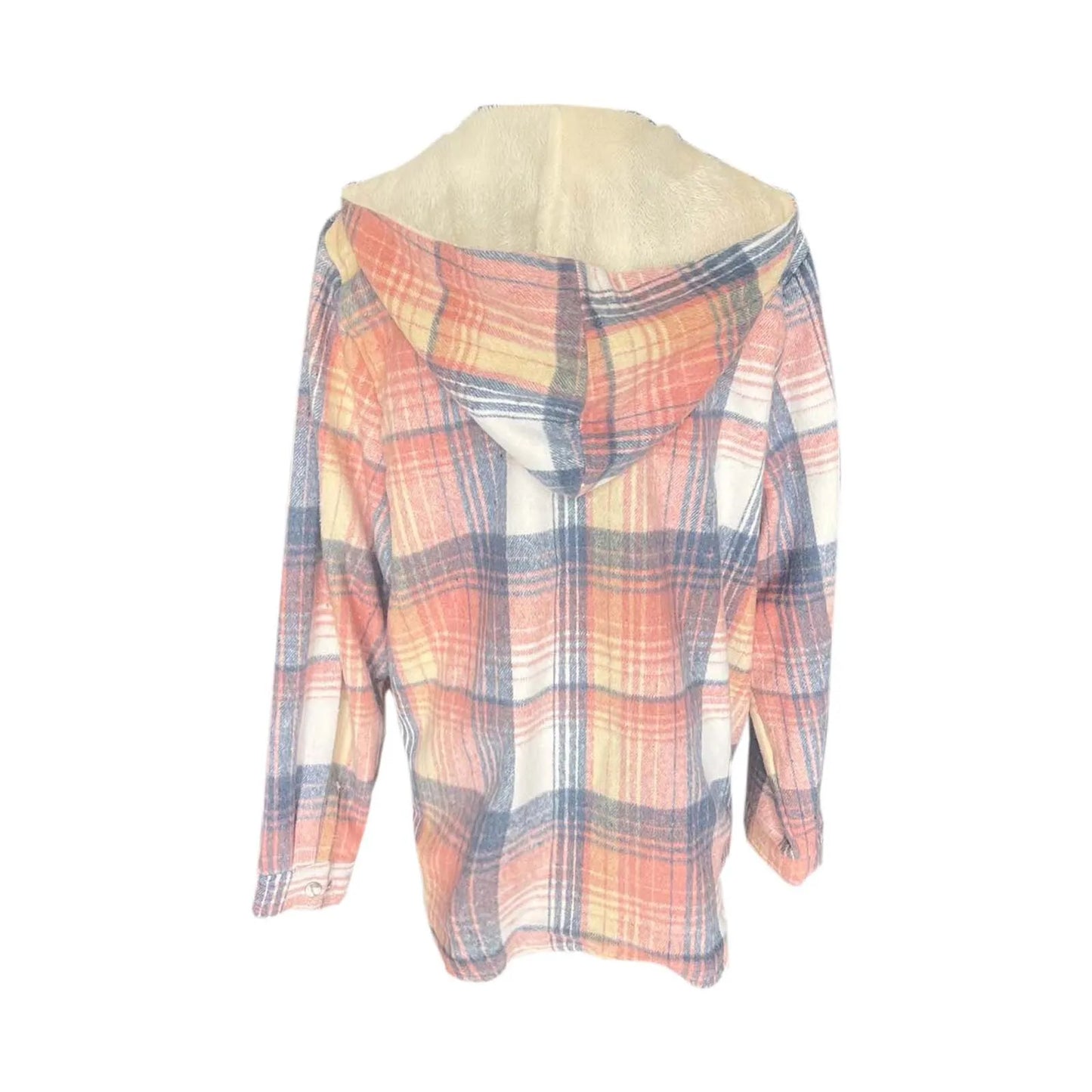 Women Sherpa-Lined Plaid Button Jacket | Hyacinth
