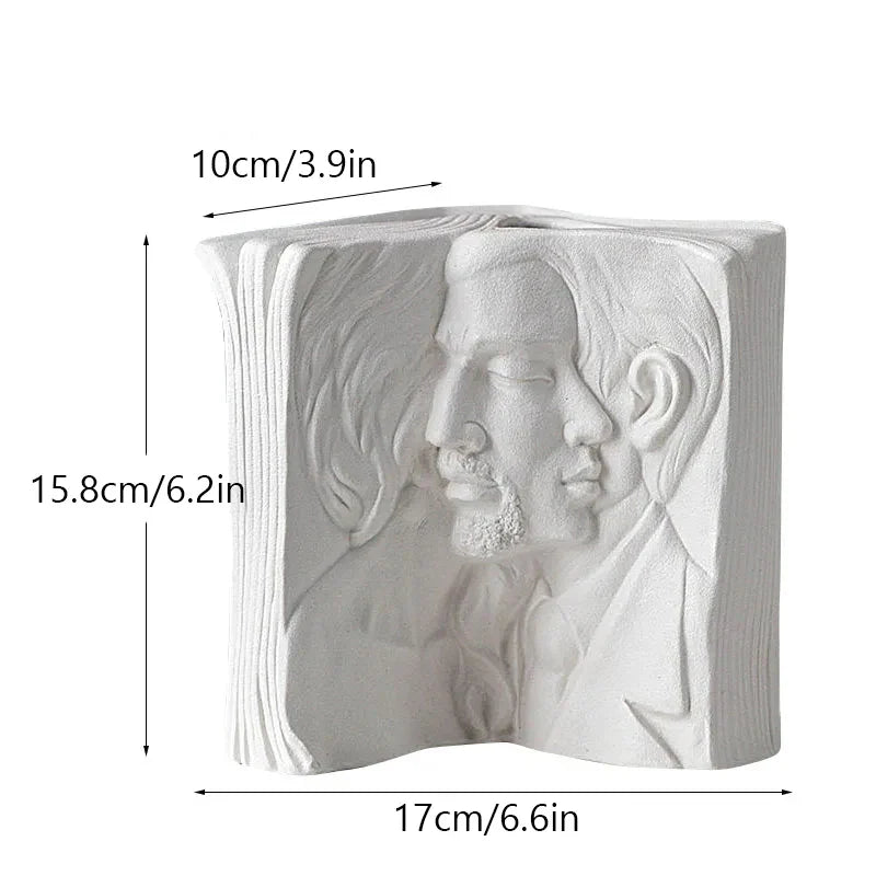 Variant image for Ceramic Vase White Elegant Design | Home Accent-2