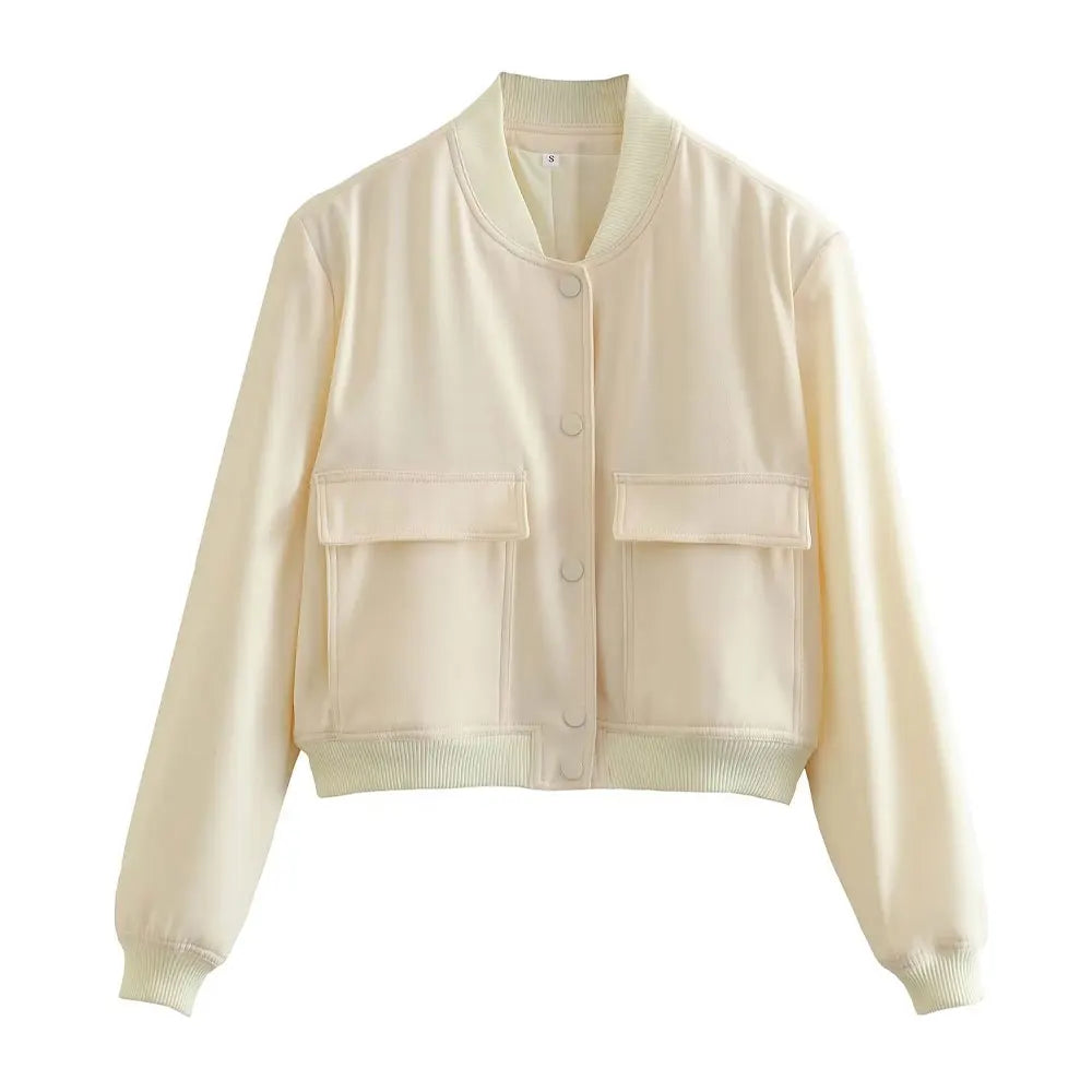 Variant image for Women Bomber Jacket Green Cotton | Vintage Chic-20