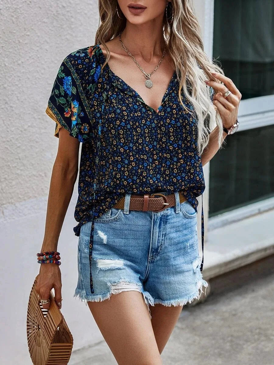 Women Boho Floral Blouse | Mavis