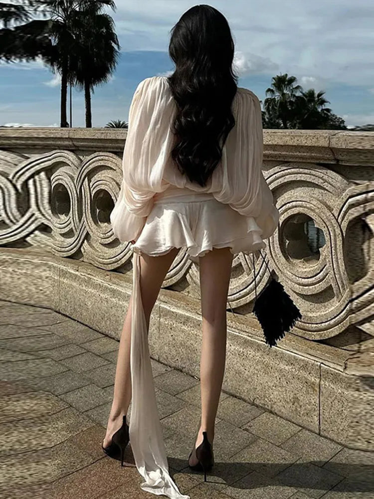Women Ruffled Mini Dress | Eugenia