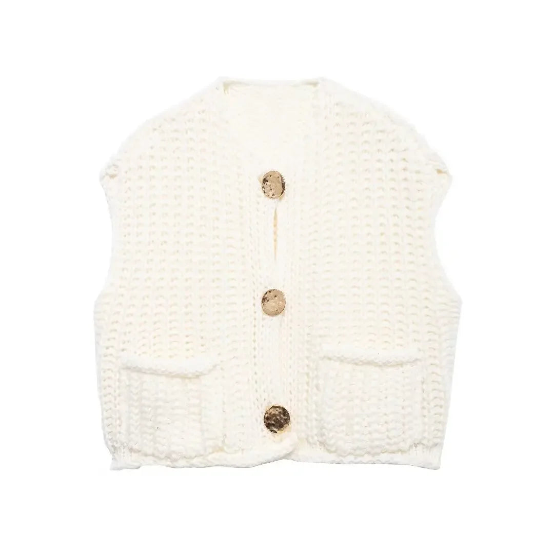 Women Sleeveless Knit Vest | Hestia