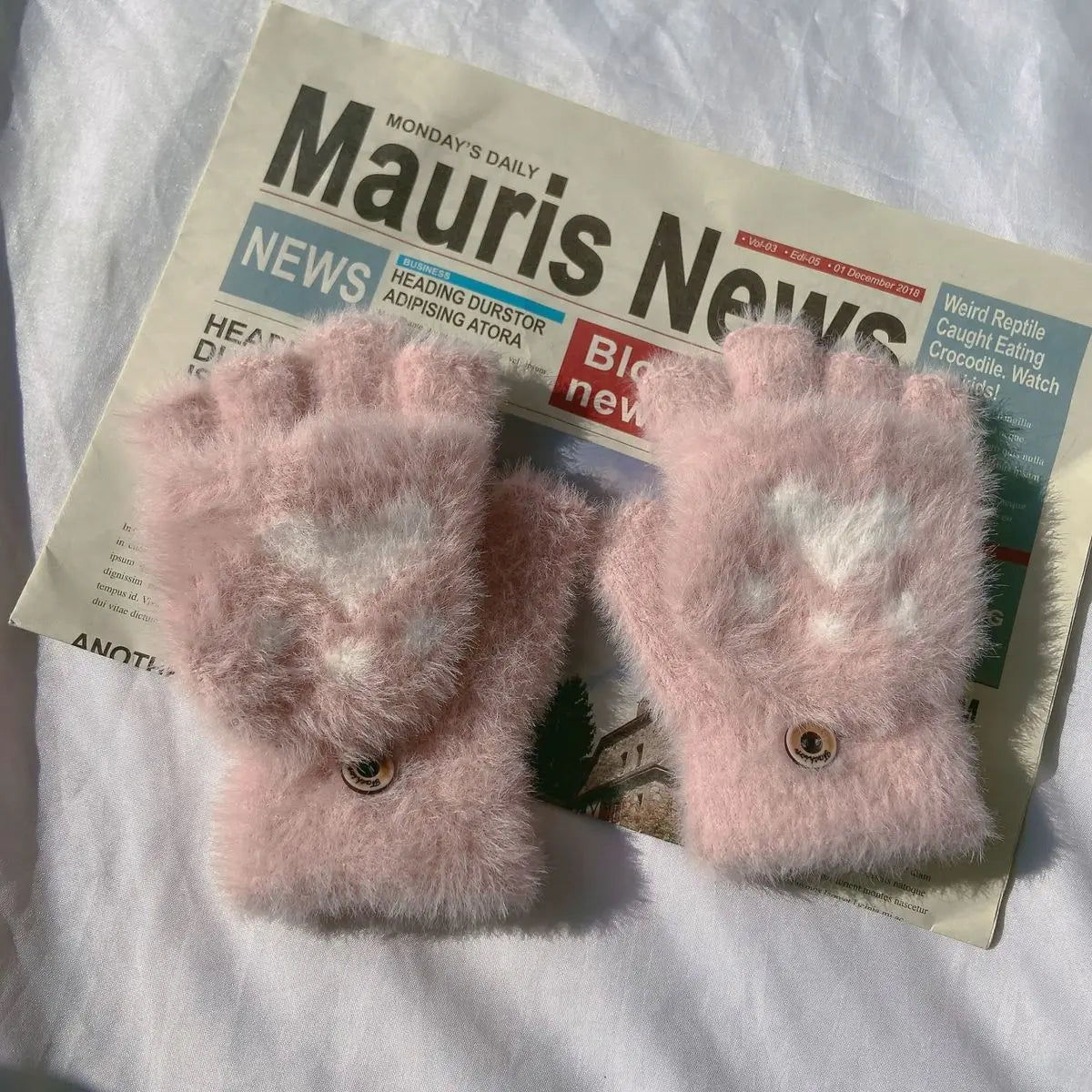 Harriet - Flip Mink Mittens for Women - Soft & Convertible